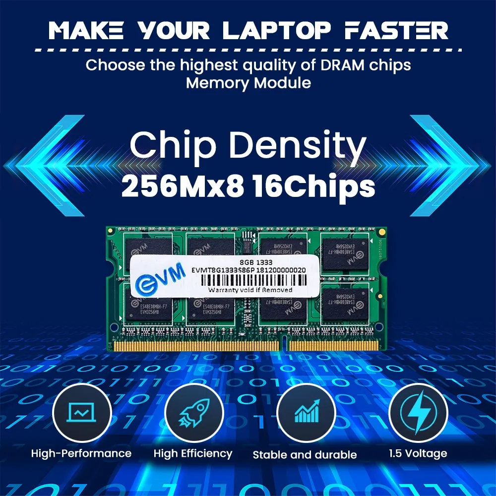 EVM Laptop Ram 8GB DDR3 1333Mhz view 5